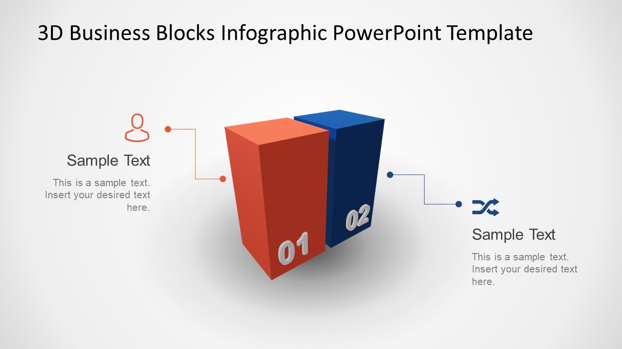 PowerPoint Template of 3D Blocks