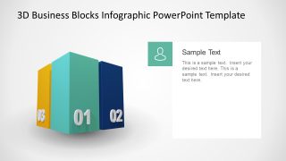 3D Cubes PPT 4 Segments
