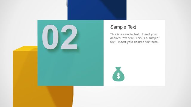 Stepped Diagram PowerPoint 3D Cubes