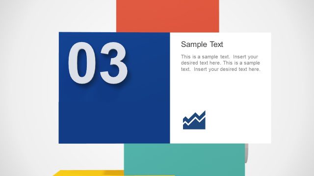 Stacked Blocks 3D Cube Diagram template