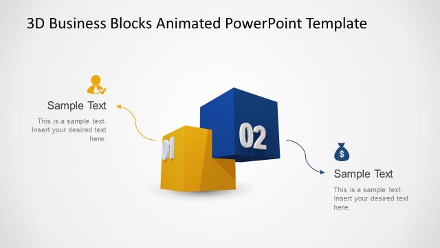 Animated 3D Business Blocks with 2 Steps
