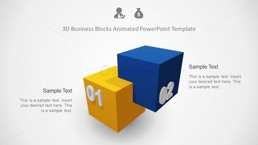 Animated Template of 3D Blocks