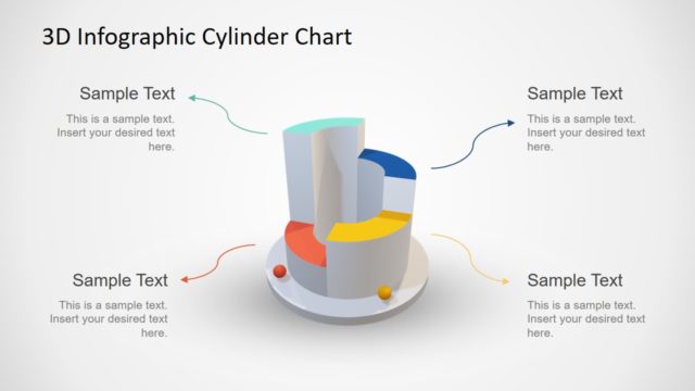 3D Infographic Cylinder Chart