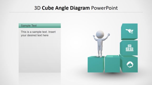 3D Cube Angle Diagram PPT