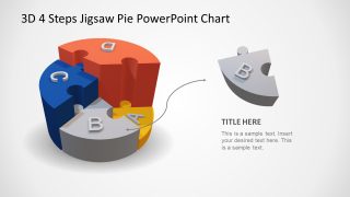 Slide of 3D Object Pie Chart Step 2 Template