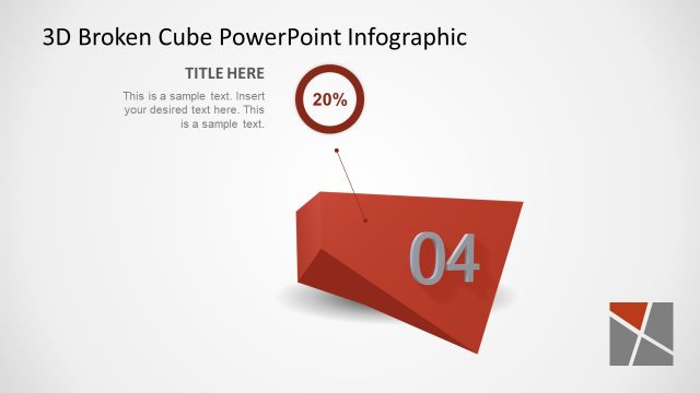 Step 4 3D Cube PowerPoint Diagram