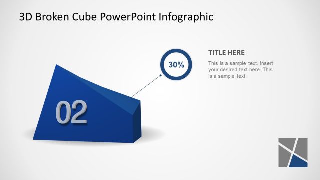 Step 2 3D Cube PowerPoint Diagram