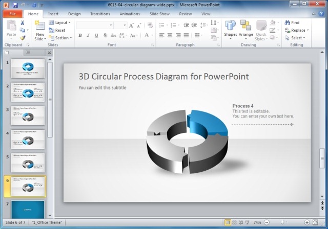 4 Step Circular Process Diagram