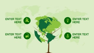 Animated Globe Tree Clipart Design for PowerPoint 