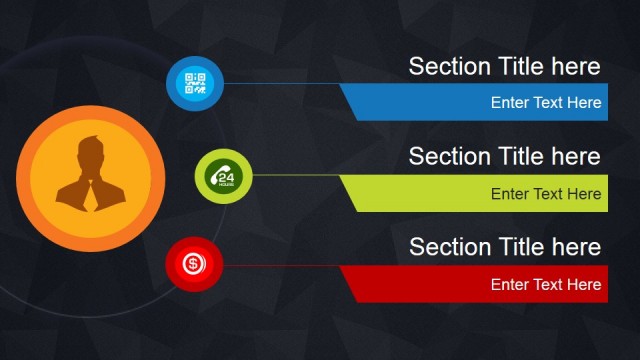 Dark Agenda Slide Design for PowerPoint