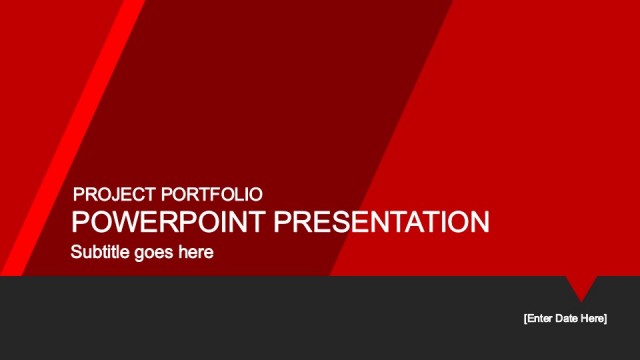 Red Portfolio PowerPoint Template