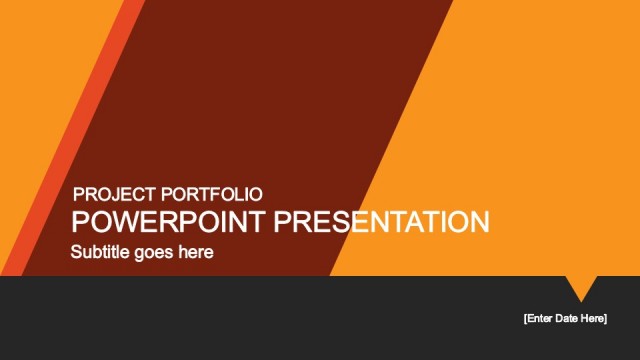 Yellow Portfolio PowerPoint Template