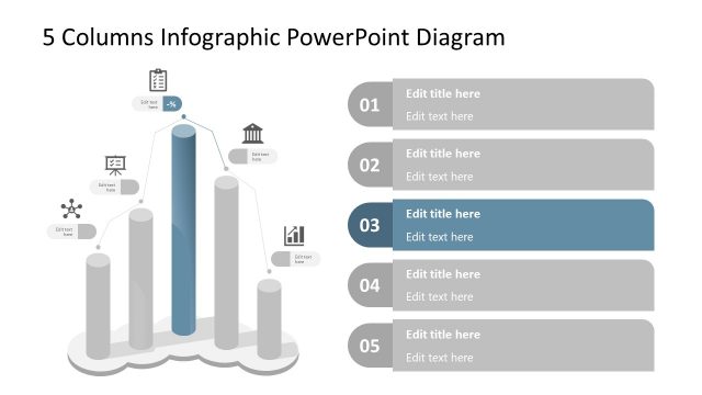 Infographic PowerPoint Diagram 3 Column Bar