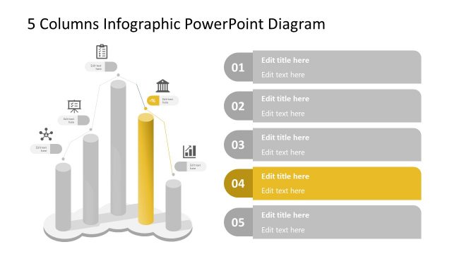 Infographic PowerPoint Diagram 4 Column Bar