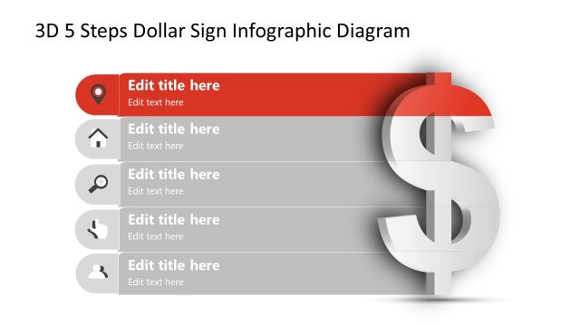 5 Steps Diagram 1 Segment Infographic Template