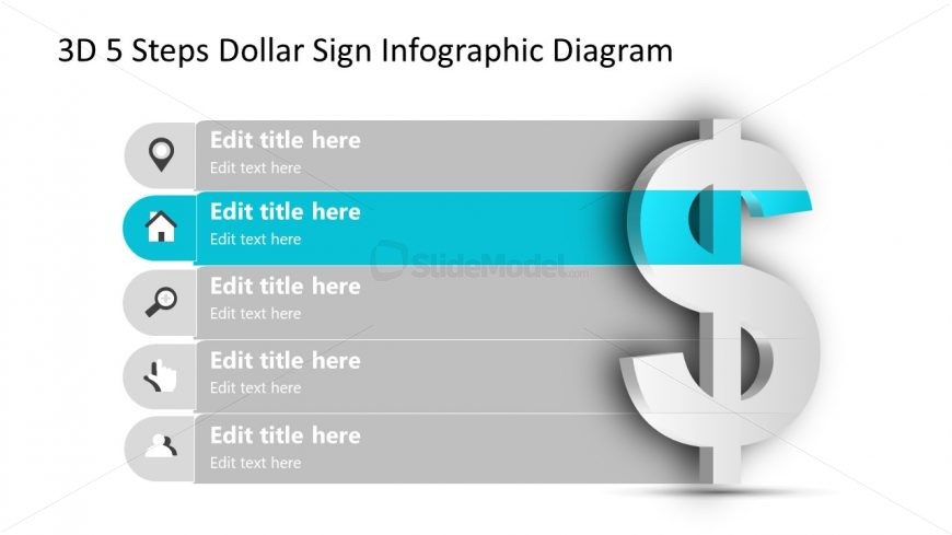Infographic Diagram Step 2 Dollar Sign PPT