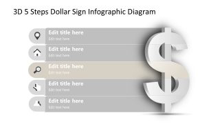 Infographic Diagram Step 3 Dollar Sign PPT