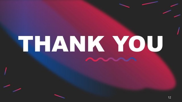 Gradient Elevator Pitch Thank You Template