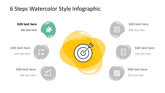 Step 1 of Watercolor Infographic Diagram Template