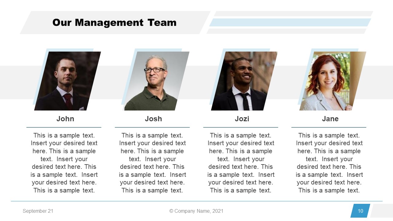 Corporate Annual Report Template of Team