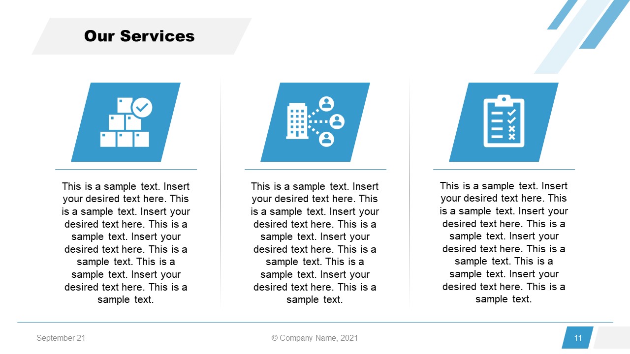 Corporate Annual Report Template of Services