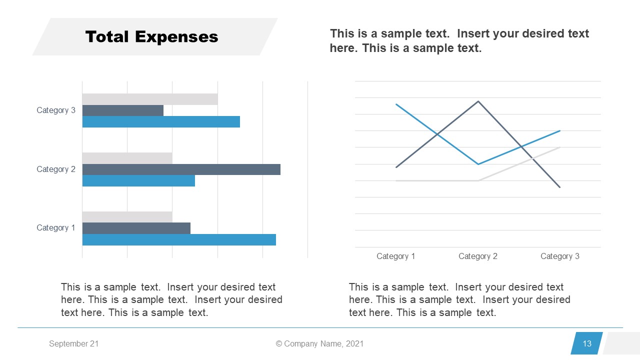 Corporate Annual Report Template of Total Expenses 
