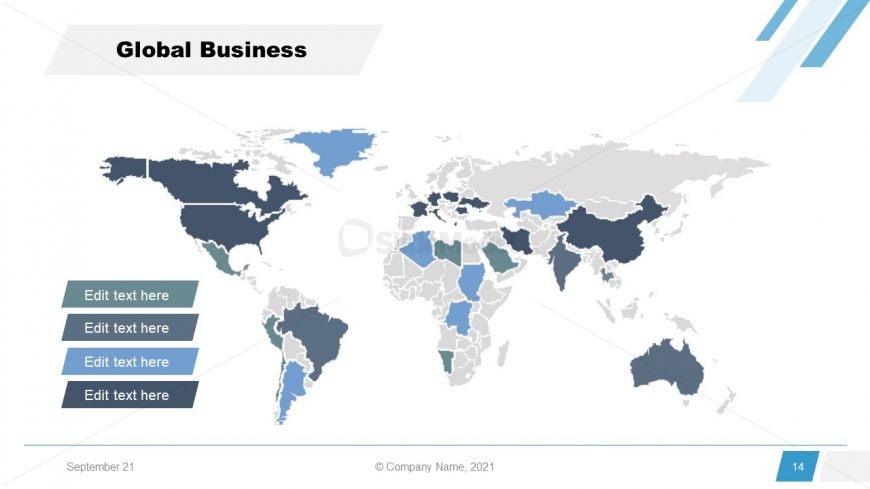 Corporate Annual Report Template of Global Business 