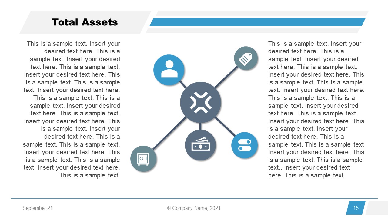 Corporate Annual Report Template of Total Asset 