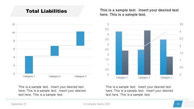 Total Liabilities Annual Report PowerPoint Slide