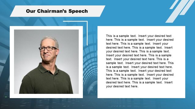 Chairman Message Annual Report PowerPoint Slide