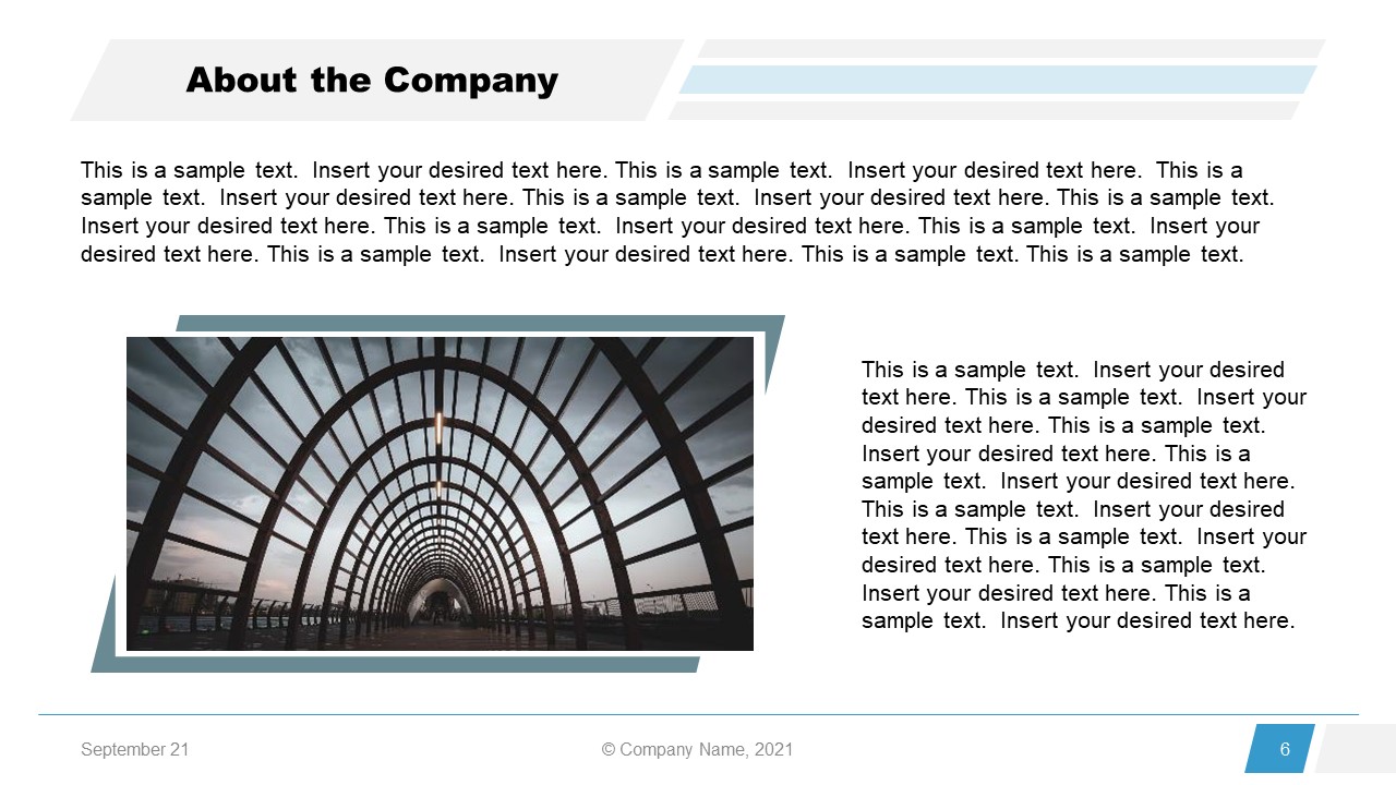 Corporate Annual Report Template of About Company 