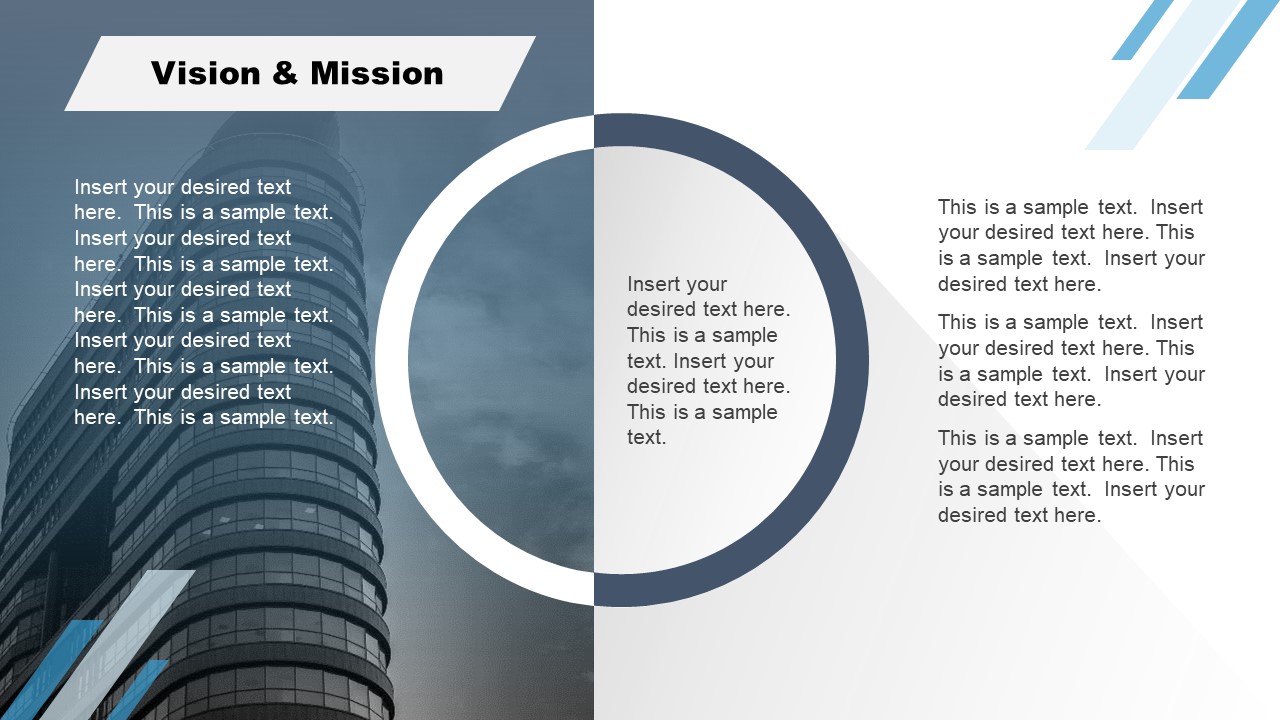 Corporate Annual Report Template of Vision Mission
