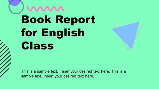 Book Report Template for PowerPoint