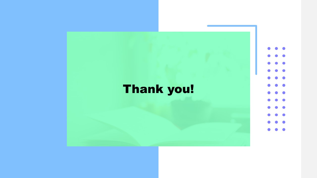 PPT Book Report Template for Thank You Slide 