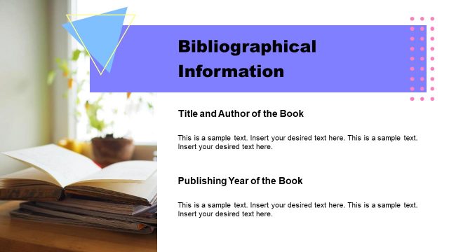 Bibliographical Information Book Report Template