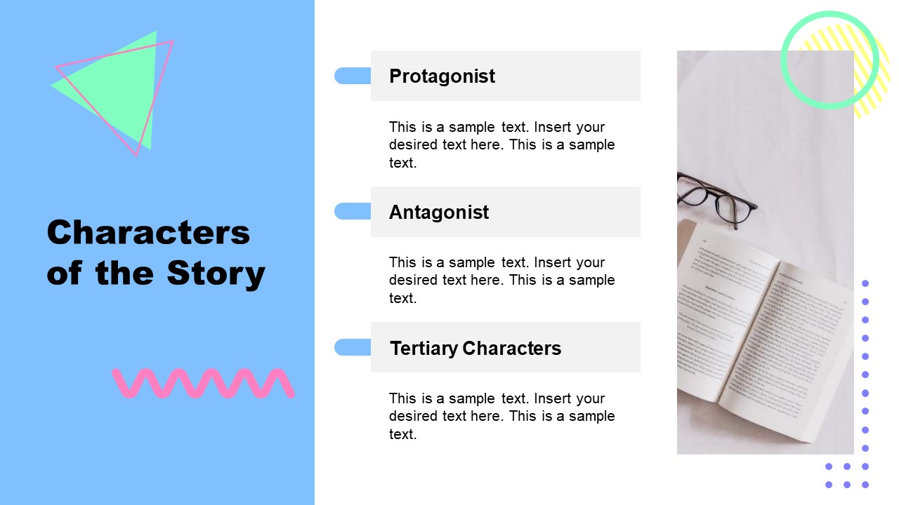 PPT Book Report Template for Characters Story 