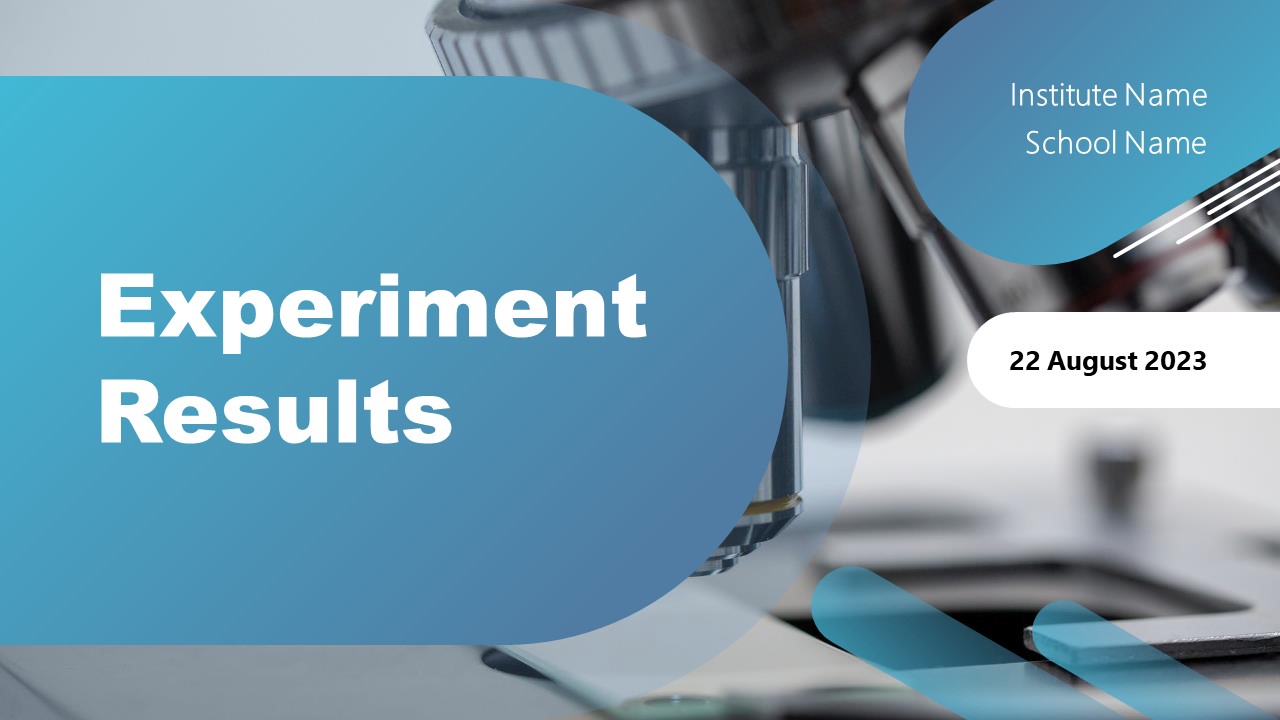 Presentation of Experiment Results Cover Slide