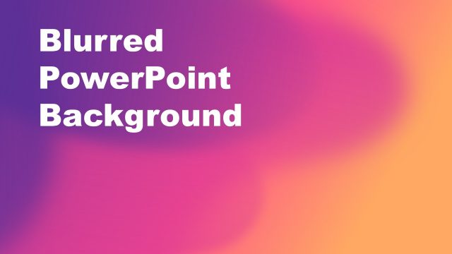 Purple Orange Blurred PowerPoint Background