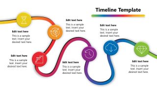 PPT Gradient Timeline 6 Milestones