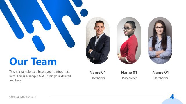 Team Introduction PowerPoint Die Cut Shapes Template