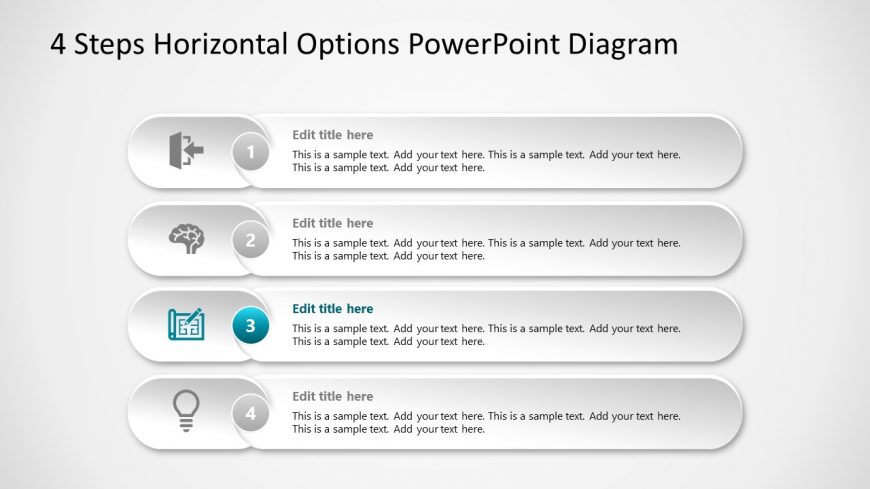Agenda PowerPoint Option 3 Horizontal Template 