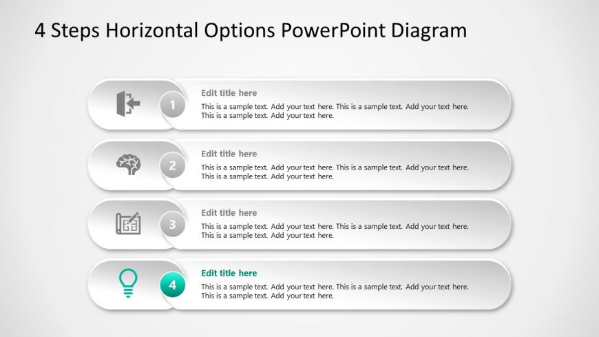 Agenda PowerPoint Option 4 Horizontal Template 