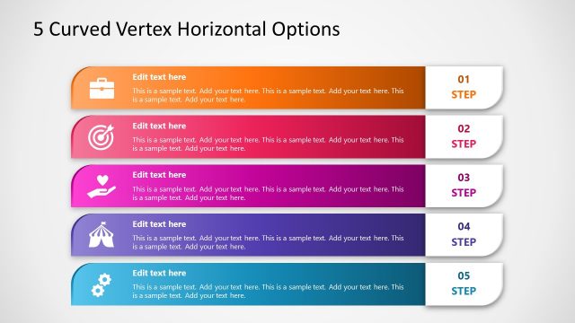 5 Horizontal Elements Infographic Template