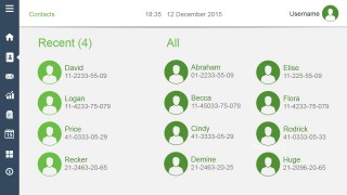 All Contacts Dashboard Slide Design Green Style