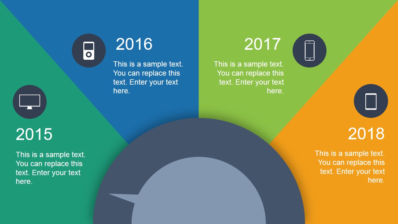 Animated Dial Timeline Design for PowerPoint