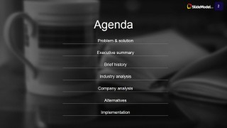 Agenda Slide Design for Case Study PowerPoint