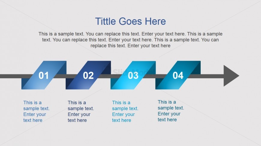 Horizontal Timeline Slide Design