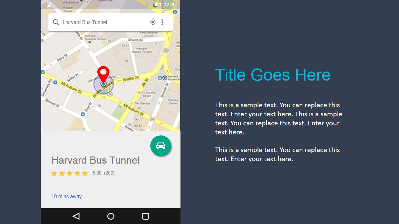 PowerPoint Widget Prototypes for Android Google Maps