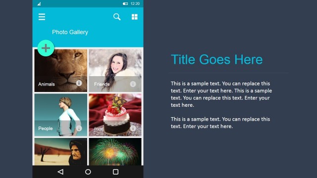 Photo Gallery Groups Android Materials Design Kit