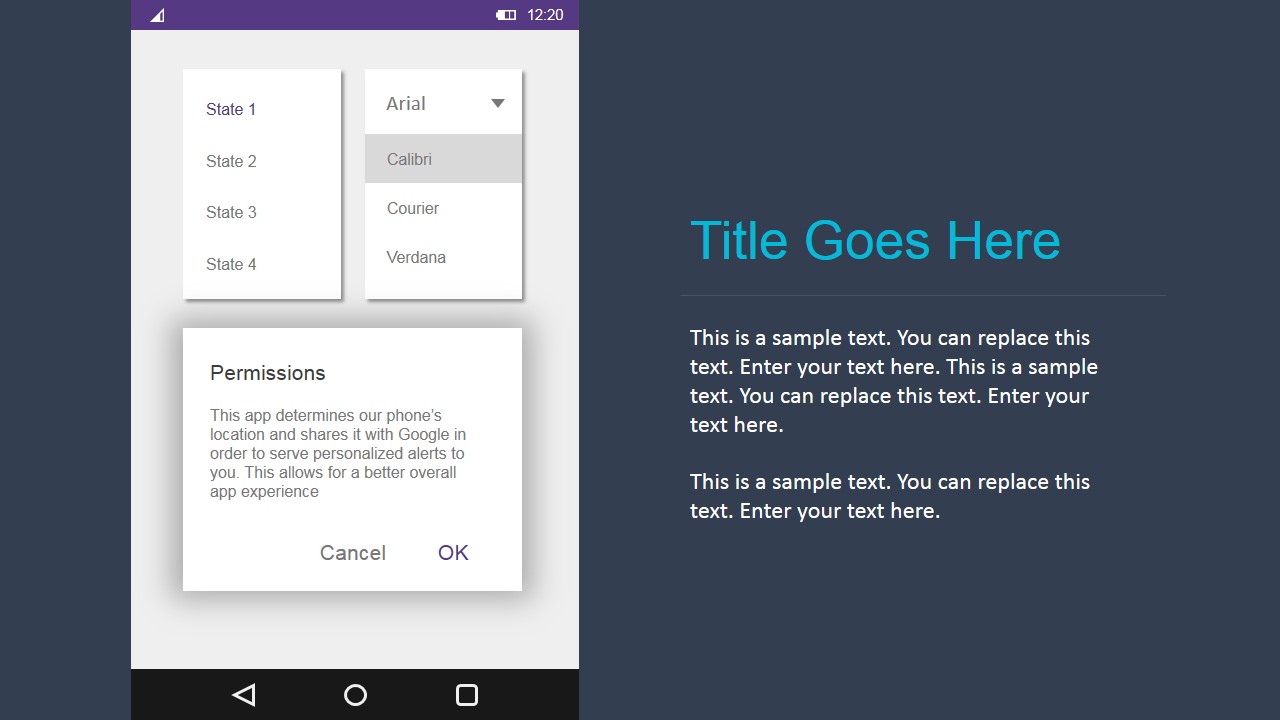 PowerPoint Text Boxes in Android Material Design